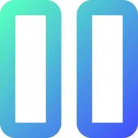 Pause button pixel perfect gradient linear ui icon. Music player bar. Playing multimedia file. Line color user interface symbol. Modern style pictogram. Vector isolated outline illustration