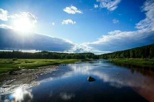 Scenic lake view photo