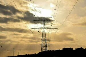 Electricity poles background photo