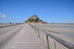 Le Mont Saint-Michel tidal island, Normandy, northern France photo