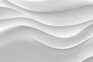 Abstract white and light gray wave with smooth background AI Generated photo