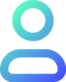 Contact pixel perfect gradient linear ui icon. Address book. Profile page. User name and phone number. Line color user interface symbol. Modern style pictogram. Vector isolated outline illustration