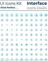 comprensible y sencillo mirando píxel Perfecto degradado lineal ui íconos colocar. sistema ajustes. línea contorno usuario interfaz simbolos moderno estilo pictogramas. vector aislado contorno ilustraciones