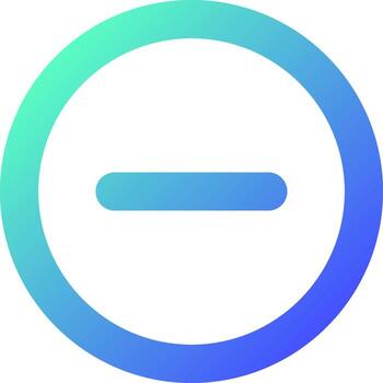 Remove button pixel perfect gradient linear ui icon. Decrease volume. Collapsible content. Toolbar. Line color user interface symbol. Modern style pictogram. Vector isolated outline illustration