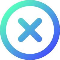 Delete button pixel perfect gradient linear ui icon. Alert error. Toolbar control. Menu command. Line color user interface symbol. Modern style pictogram. Vector isolated outline illustration