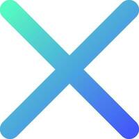 Cross mark pixel perfect gradient linear ui icon. Delete action. Cancel button. Close window. Line color user interface symbol. Modern style pictogram. Vector isolated outline illustration