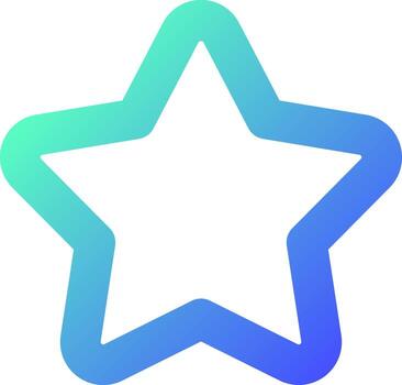 estrella píxel Perfecto degradado lineal ui icono. favorito página marca. positivo sentimiento. agregando marcador. línea color usuario interfaz símbolo. moderno estilo pictograma. vector aislado contorno ilustración