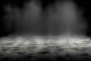 Mist In The Dark - Smoke On Gray floor - Halloween Background AI Generated photo