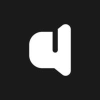 Audio settings dark mode glyph ui icon. Sound mode. Set device volume. User interface design. White silhouette symbol on black space. Solid pictogram for web, mobile. Vector isolated illustration