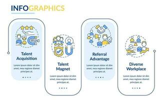 hora sistema rectángulo infografía modelo. empleador marca métodos. datos visualización con 4 4 pasos. editable cronograma informacion cuadro. flujo de trabajo diseño con línea íconos vector