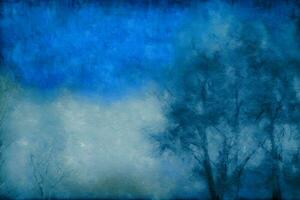 Textured blue winter painting canvas wallpaper background AI Generated photo