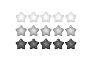 3D vector illustration of a glossy black, silver and white five pointed star, a classic symbol of success and achievement. Use it to rate quality, award winners, or offer bonus prizes