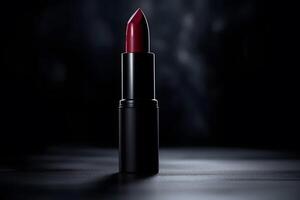 Lipstick on a black background. Neural network AI generated photo