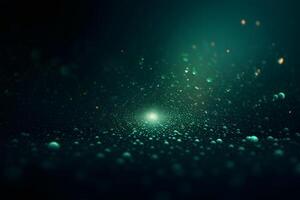 Green emerald background with shining elements. Neural network photo