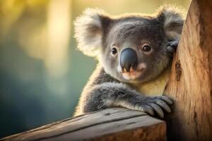 A cute koala. Neural network photo