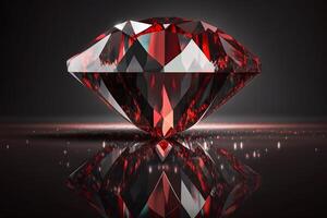 Ruby red on a dark background. Neural network photo