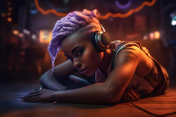 Girl Wearing Headphones Cyberpunk Wallpapers - Girl Wallpapers