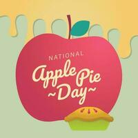 national apple pie day vector design for celebration. national apple pie day design template. apple pie with colorful design vector. apple and pie vector design.