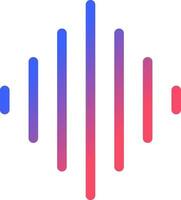 Sound wave pixel perfect gradient linear ui icon. Audio track. Video editor instrument. Record voice. Line color user interface symbol. Modern style pictogram. Vector isolated outline illustration
