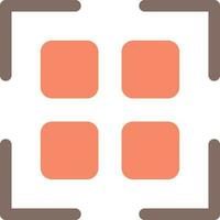 Scanning qr code flat color ui icon. Get information from e-store. Video marketing. Online marketplace. Simple filled element for mobile app. Colorful solid pictogram. Vector isolated RGB illustration
