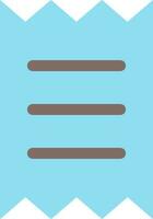Get receipt for purchase flat color ui icon. Payment information. Accounting purpose. Online market. Simple filled element for mobile app. Colorful solid pictogram. Vector isolated RGB illustration