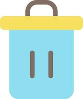 Trash can flat color ui icon. Recycle bin. Garbage container. Dumpster. Online marketplace. Management. Simple filled element for mobile app. Colorful solid pictogram. Vector isolated RGB illustration