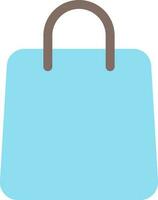Shopping bag flat color ui icon. Online marketplace. Apparel shop and supermarket. Buying items. Simple filled element for mobile app. Colorful solid pictogram. Vector isolated RGB illustration