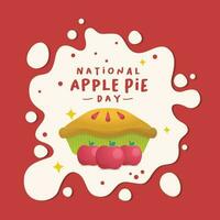 national apple pie day vector design for celebration. national apple pie day design template. apple pie with colorful design vector. apple and pie vector design.