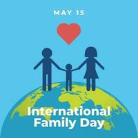 International Family Day design template for celebration. International Family Day vector design and illustration with family globe and love. family love vector. globe vector for international event.