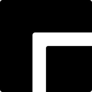 Full screen mode black glyph ui icon. Media player. Simple filled line element. User interface design. Silhouette symbol on white space. Solid pictogram for web, mobile. Isolated vector illustration