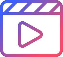 Video editing pixel perfect gradient linear ui icon. Production. Visual content creation. Edit footage. Line color user interface symbol. Modern style pictogram. Vector isolated outline illustration