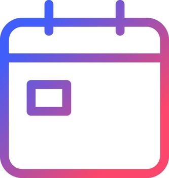 Calendar pixel perfect gradient linear ui icon. Planner. Make an appointment. Digital reminder. Line color user interface symbol. Modern style pictogram. Vector isolated outline illustration