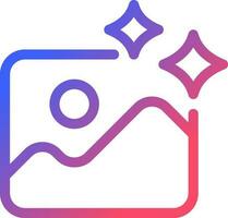 Photo editing pixel perfect gradient linear ui icon. Retouch of image. Visual effect and filters. Line color user interface symbol. Modern style pictogram. Vector isolated outline illustration