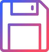 Save pixel perfect gradient linear ui icon. Floppy disk. Digital storage and memory. Electronic device. Line color user interface symbol. Modern style pictogram. Vector isolated outline illustration