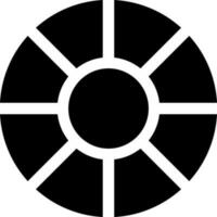 Lens filter black glyph ui icon. Objective glass. Simple filled line element. User interface design. Silhouette symbol on white space. Solid pictogram for web, mobile. Isolated vector illustration