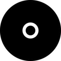 Disc storage black glyph ui icon. Data record device. Simple filled line element. User interface design. Silhouette symbol on white space. Solid pictogram for web, mobile. Isolated vector illustration