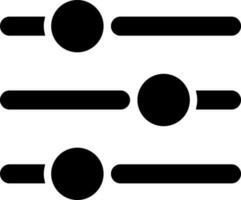 Adjustments black glyph ui icon. Photo and video. Simple filled line element. User interface design. Silhouette symbol on white space. Solid pictogram for web, mobile. Isolated vector illustration