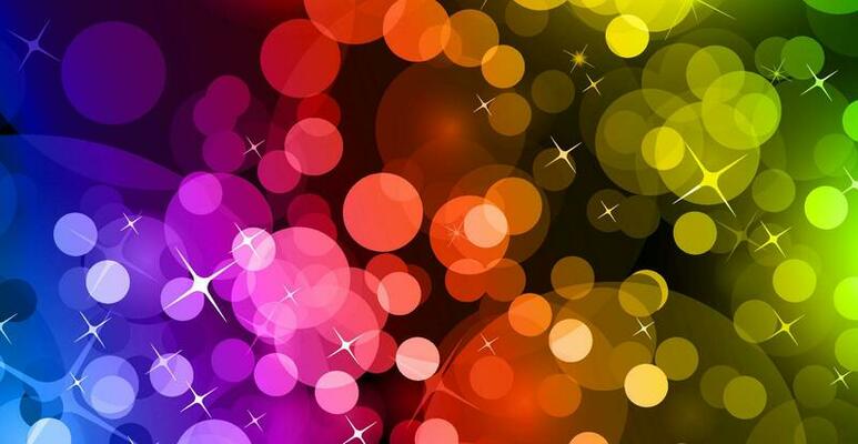 Abstract Christmas background. With colorful balls and Christmas lights. Vector illustration of a festive banner template.