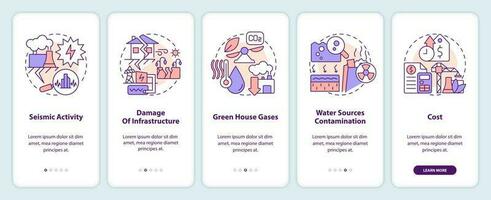 utilizando geotermia energía desventajas inducción móvil aplicación pantalla. recorrido 5 5 pasos editable gráfico instrucciones con lineal conceptos. ui, ux, gui modelo vector