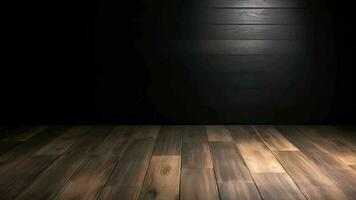 Cleanse light dim divider with brilliant chiaroscuro and wooden floor. Bump in establishment for thing presentation. Creative resource, Video Animation