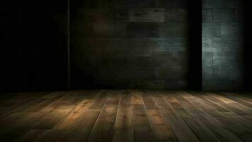 limpiar ligero oscuro divisor con brillante claroscuro y de madera piso. bache en establecimiento para cosa presentación. creativo recurso, vídeo animación video
