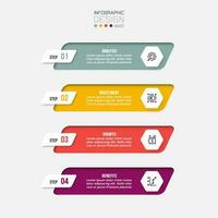 Infographic template business concept with workflow. vector