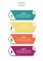 Infographic template business concept with workflow. vector