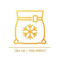 congelado comida píxel Perfecto degradado lineal vector icono. preenvasado comida. preservación método. congelador pasillo. Delgado línea color símbolo. moderno estilo pictograma. vector aislado contorno dibujo