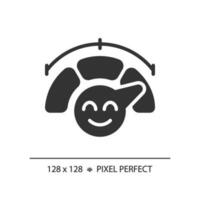 Rating scale pixel perfect black glyph icon. Representation of customer satisfaction. Client service evaluation. Silhouette symbol on white space. Solid pictogram. Vector isolated illustration