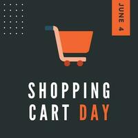 shopping cart day poster suitable for social media post vector