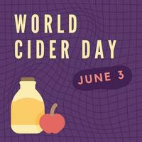 world cider day poster suitable for social media post vector
