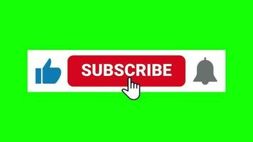 Simple Youtube green screen subscribe button video