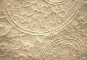 Elegant White Patterned Fabric Texture photo