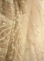 Close Up Detail of Vintage Wedding Dress photo